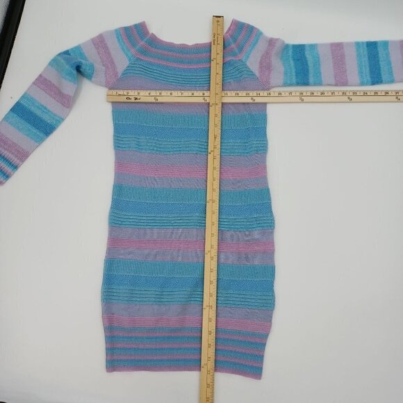 Tularosa Revolve Kinsley Dress In Multi Pastel Striped Wool Off The Shoulder S - Picture 10 of 10